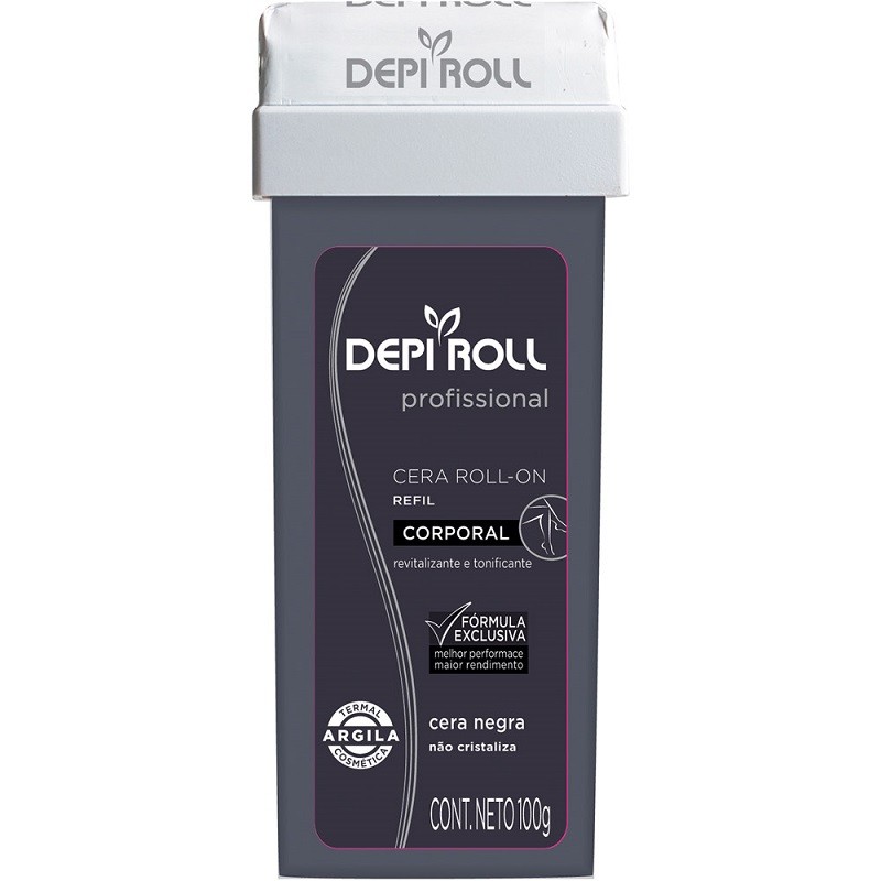 DepiRoll Cera Depilatória Roll On Negra 100g