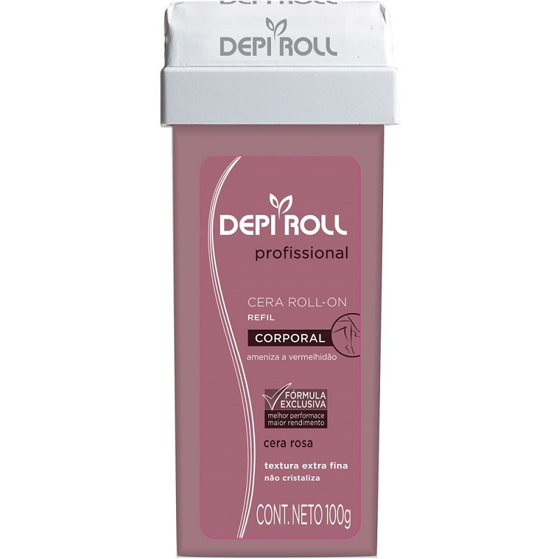 DepiRoll Cera Depilatória Roll On Rosa 100g