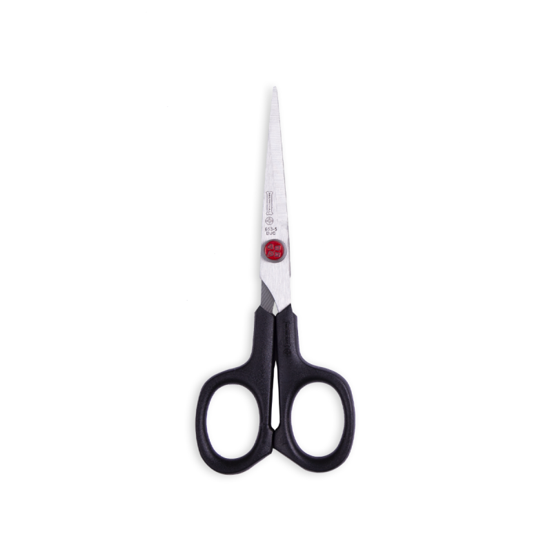 Tesoura Para Cabelo Mundial Fio Laser 653-5 Ponto Vermelho 5 Polegadas