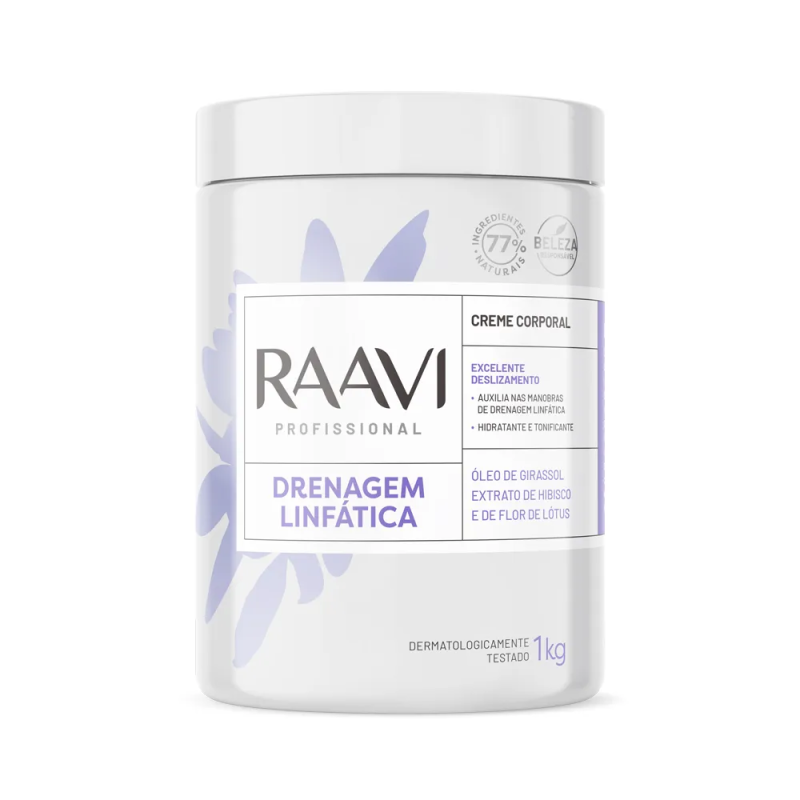 Creme de Drenagem Linfática Raavi 1Kg