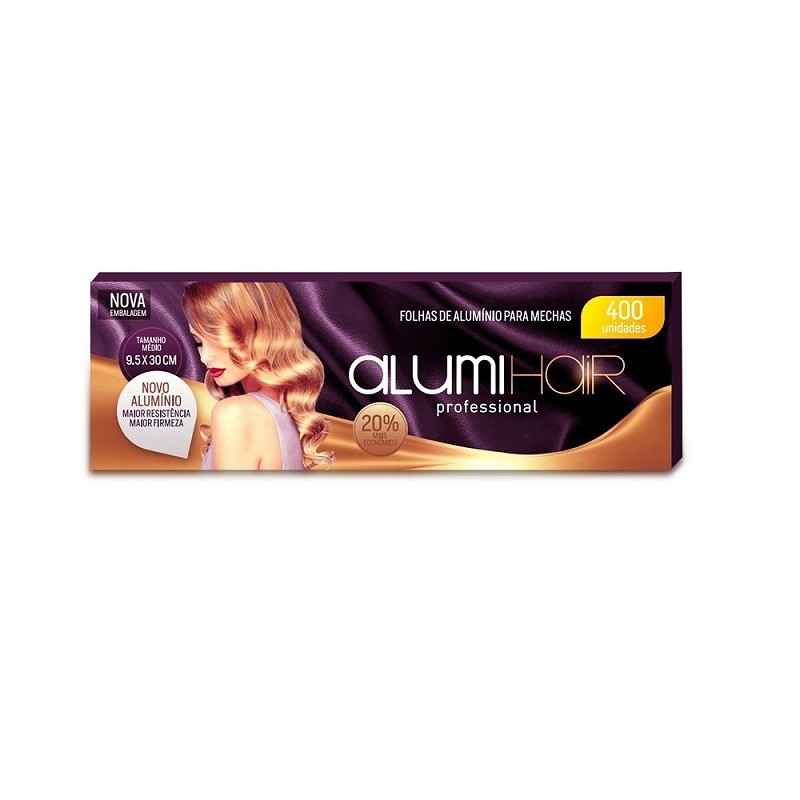 Folhas de Alumínio para Mechas AlumiHair 9,5x30cm 400un