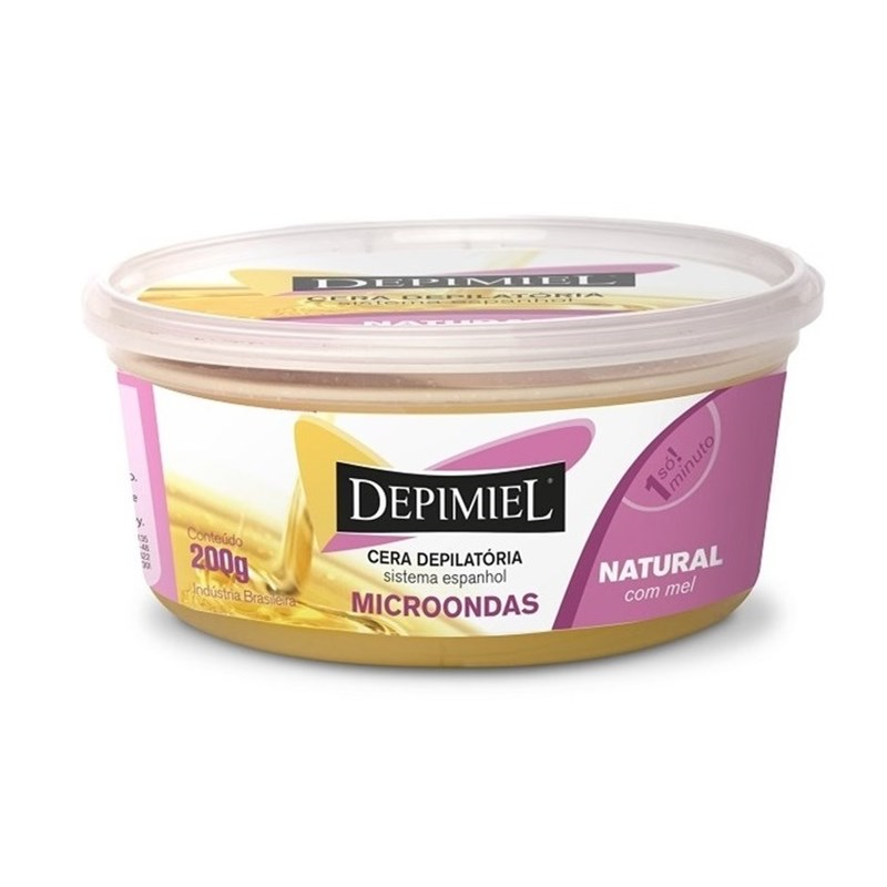 Depimiel Cera Depilatória Microondas Mel Natural 200g