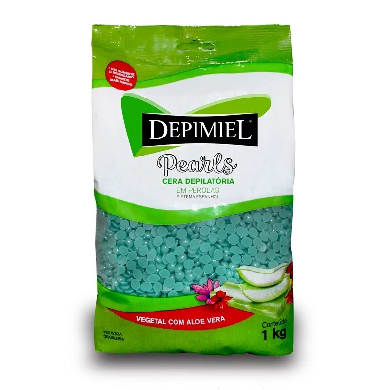 Depimiel Cera em Pérolas Vegetal Aloe Vera 1Kg