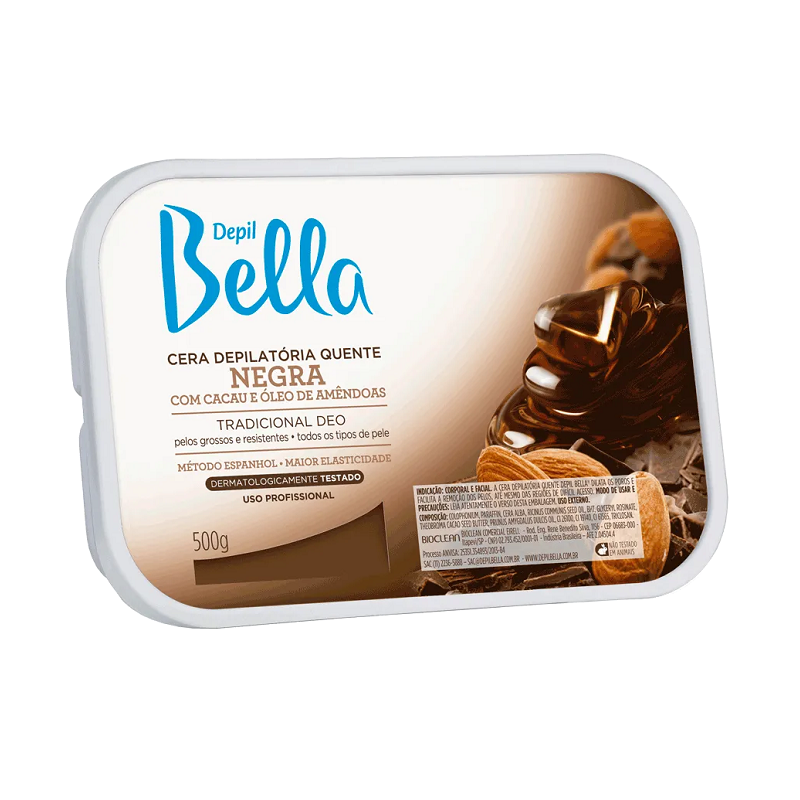 Depil Bella Cera Quente em Barra Negra 500g