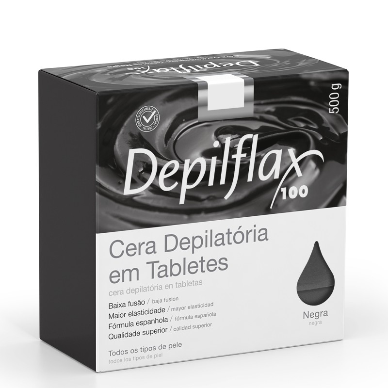 Depilflax Cera Quente Tabletes Negra 500g