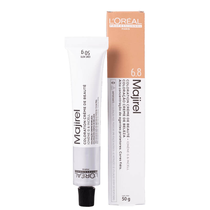 Loreal Professionel Majirel 6.8 Louro Escuro Marrom Natural 50g