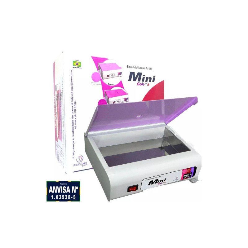 Estufa Odontécnica Mini Colors Tampa Lilás Bivolt