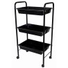Carrinho Auxiliar Ideal Modelo CA30 - 03 Bandejas - Preto